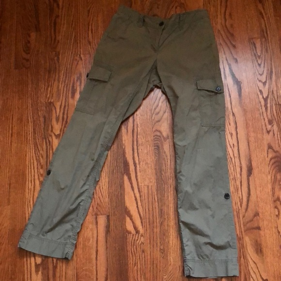 Lands’ End Khaki Green Pants 6 Roll Up Capris 31 converts - Picture 1 of 8